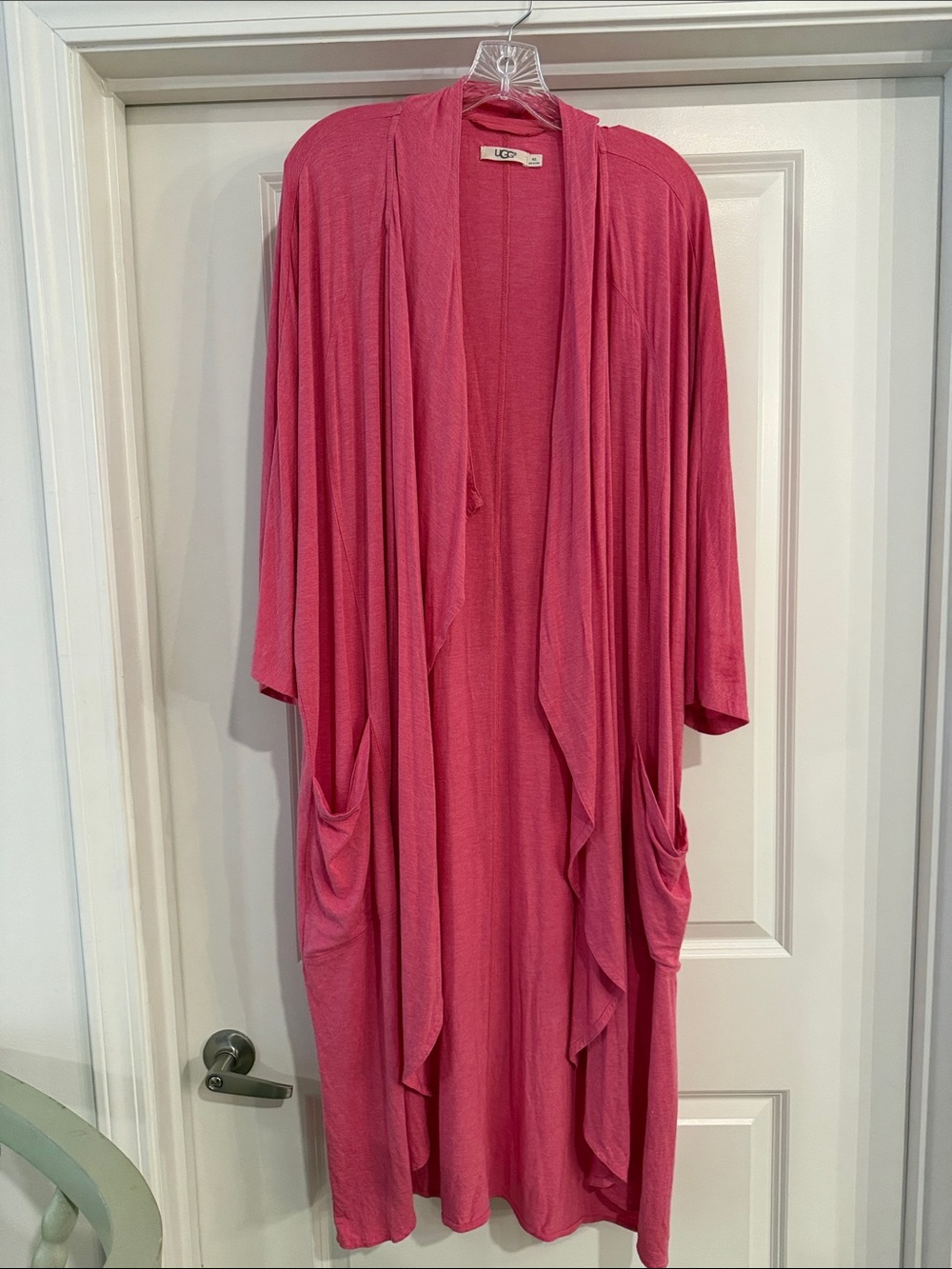 UGG Hot Pink Open-Front Knit Cardigan